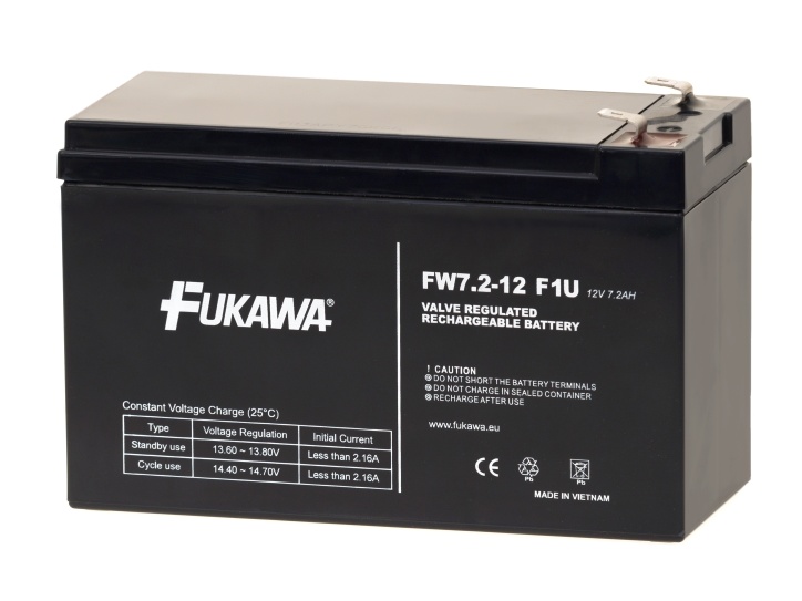 Obrázek Akumulátor FUKAWA FW 7.2-12 F1U (12V 7,2Ah) faston 4,8mm