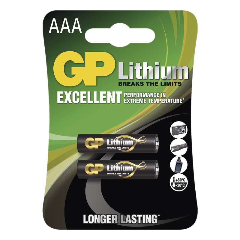 Obrázek Lithiová baterie GP AAA - 2ks