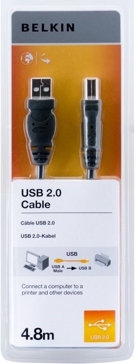 Obrázek BELKIN USB 2.0 kabel A-B, řada standard, 4.8 m