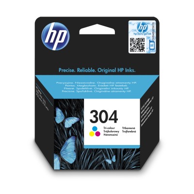 Obrázek HP 304 Tri-color Original Ink Cartridge, N9K05AE