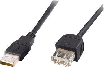 Obrázek PremiumCord USB 2.0 kabel prodlužovací, A-A, 5m, č