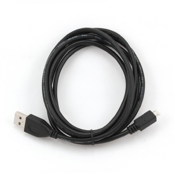 Obrázek Kabel USB A-B micro, 1m, 2.0, černý, high quality