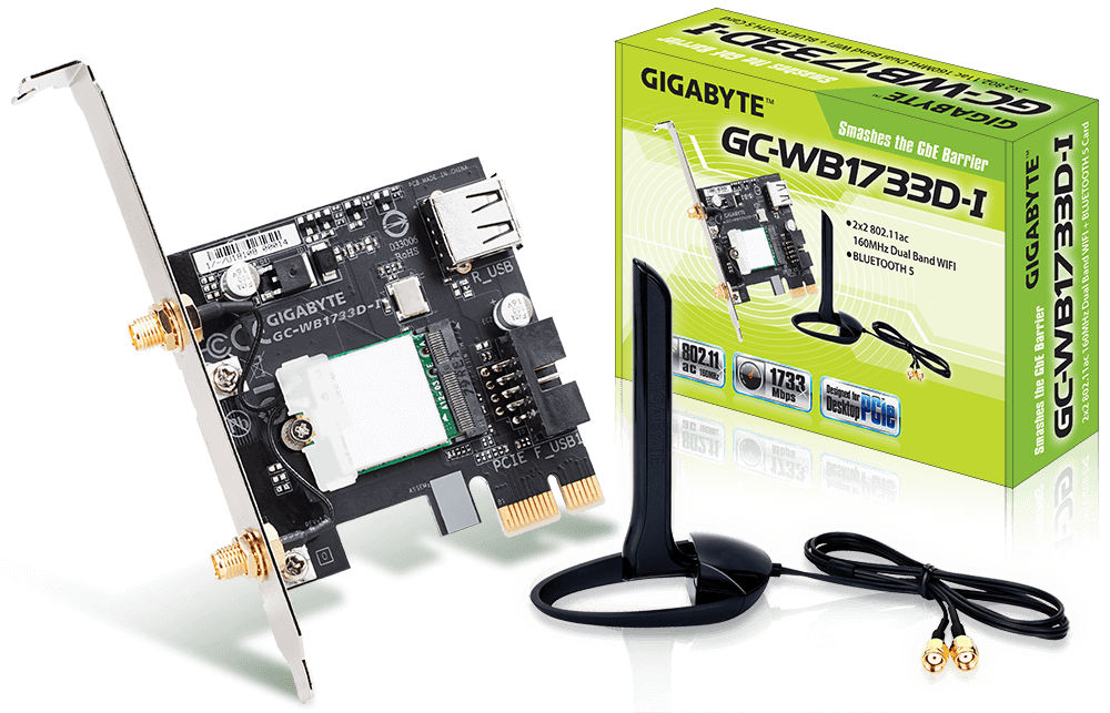 GIGABYTE PCI-E Wifi+BT 1733MBps 802.11a/b/g/n/ac