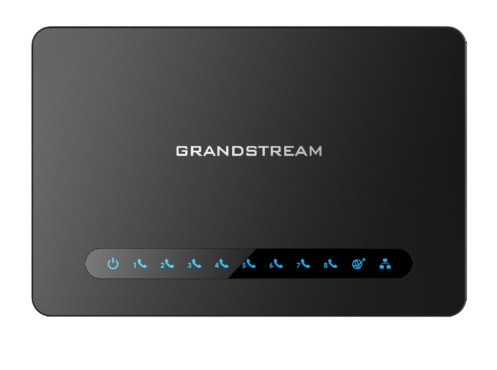 Obrázek Grandstream HT818 (ATA), 8x FXS, 2 SIP profily, 1x Gbit LAN, NAT router, 3-cestná konf.