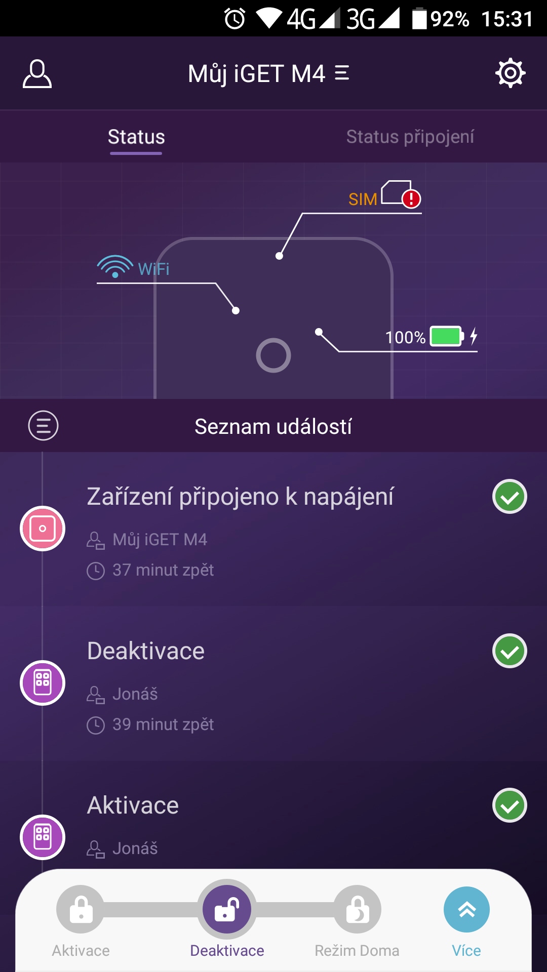 Obrázek iGET SECURITY M4 - Inteligentní WiFi alarm, ovládání IP kamer a zásuvek, záloha GSM, Android, iOS