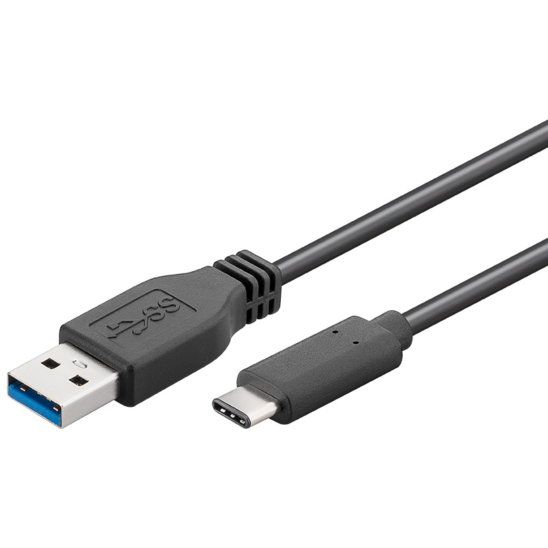Obrázek PremiumCord USB-C/male - USB 3.0 A/Male, černý, 3m