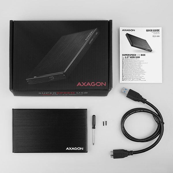 Obrázek AXAGON EE25-XA6, USB 3.2 Gen 1 - SATA 6G, 2.5" externí ALINE box
