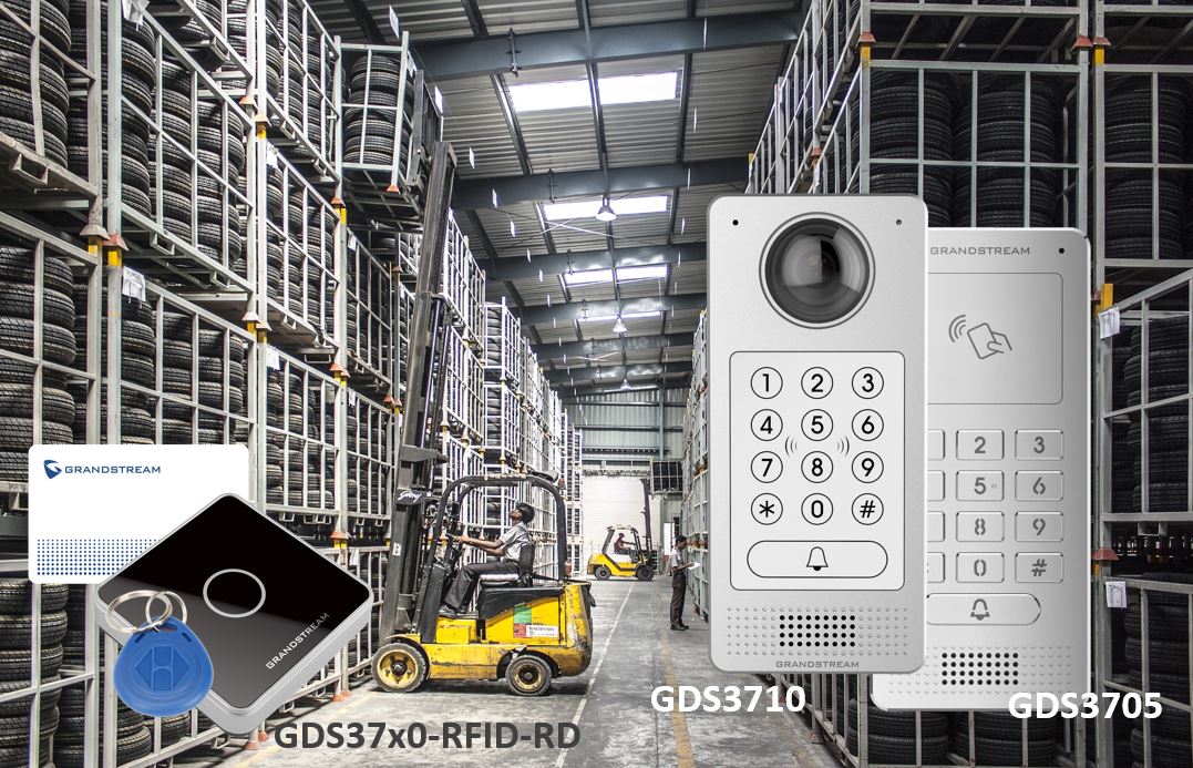 Obrázek Grandstream GDS3705 dveřní vrátník, mikrofon, reproduktor, intercom s AEC, RFID