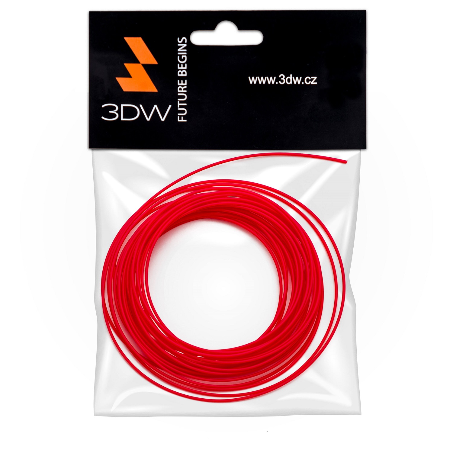 Obrázek 3DW - ABS filament 1,75mm červená, 10m, tisk 220-250°C