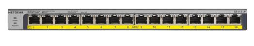 Obrázek NETGEAR 16-port 10/100/1000Mbps Gigabit Ethernet, POE+ GS116LP