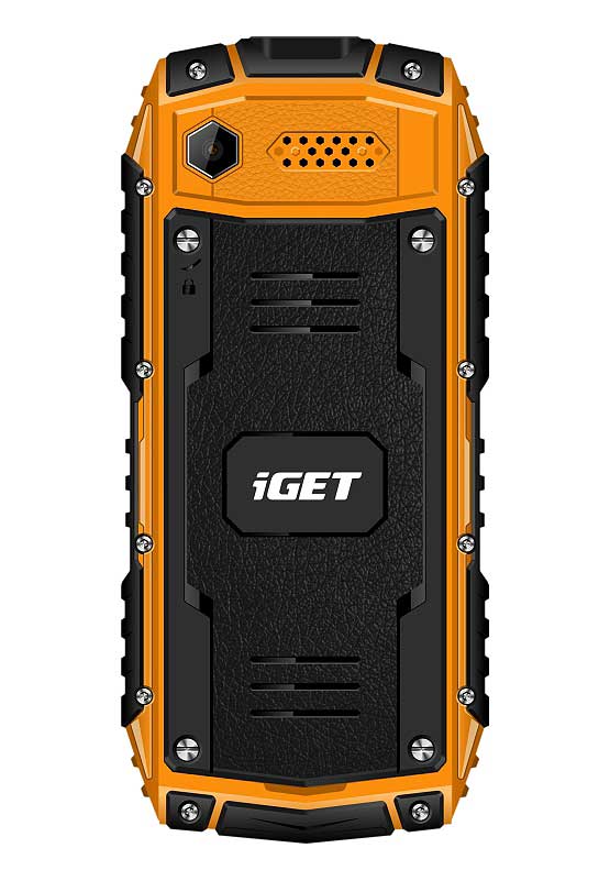Obrázek iGET Defender D10 Orange - odolný telefon IP68, DualSIM, 2500 mAh, BT, powerbanka, svítilna, FM, MP3