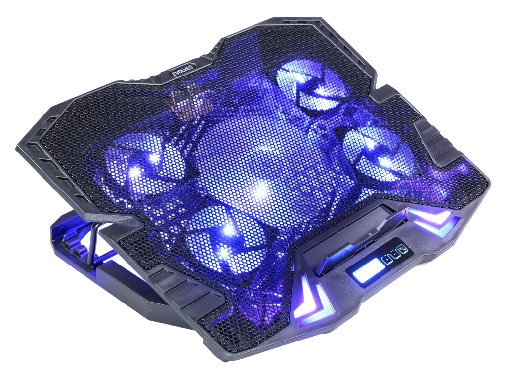 Obrázek EVOLVEO Ania 5, chladicí podstavec pro notebook, modré podsvícení