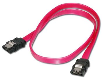 Obrázek PremiumCord 0.5m kabel SATA 1.5/3.0 GBit/s s kovovou zapadkou