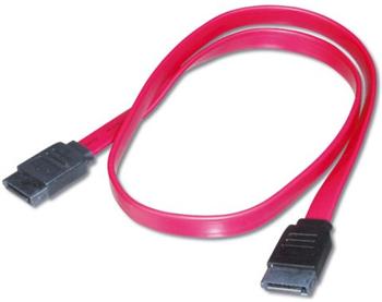 Obrázek PremiumCord 0,5m datový kabel SATA 1.5/3.0 GBit/s červený