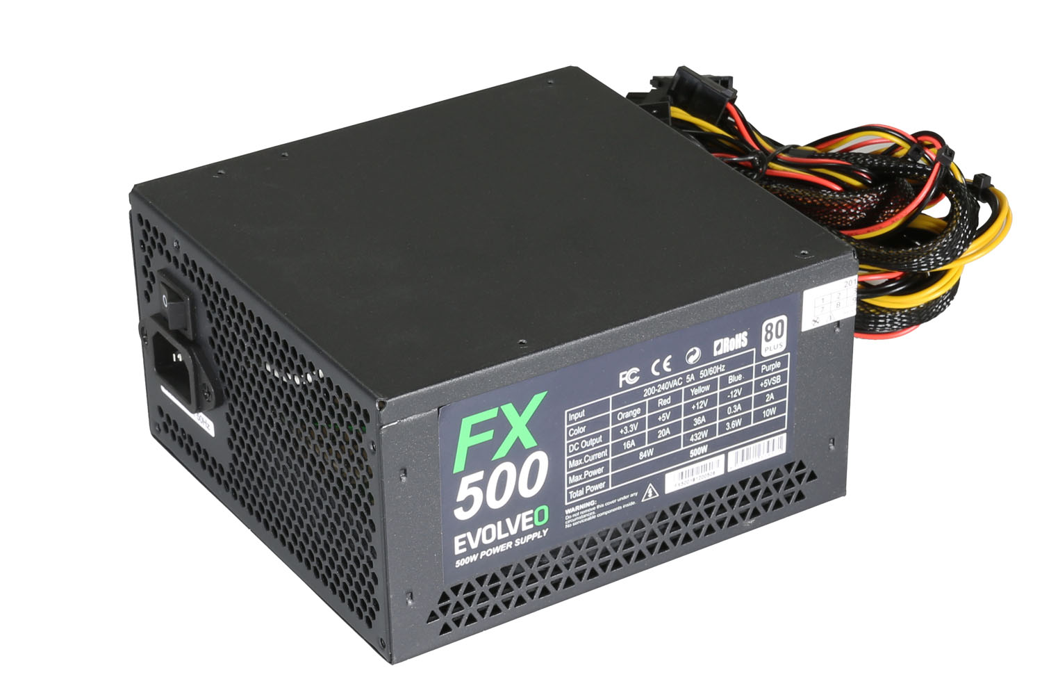 Obrázek EVOLVEO FX 500/500W/ATX/80PLUS 230V EU/Bulk