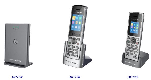 Obrázek Grandstream DP730 IP tel., 2,4" bar. displ., 2SIP úč., video, BT, Micro USB, HAC, Push-to-talk