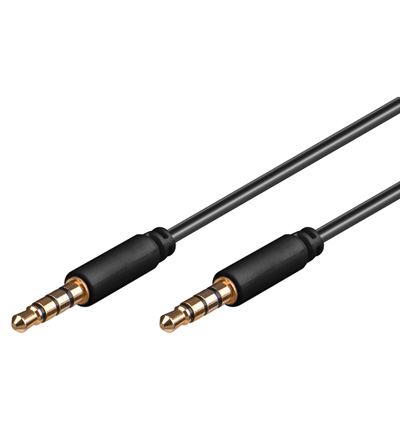 PremiumCord Jack 3.5mm 4 pinový M/M 0,5m