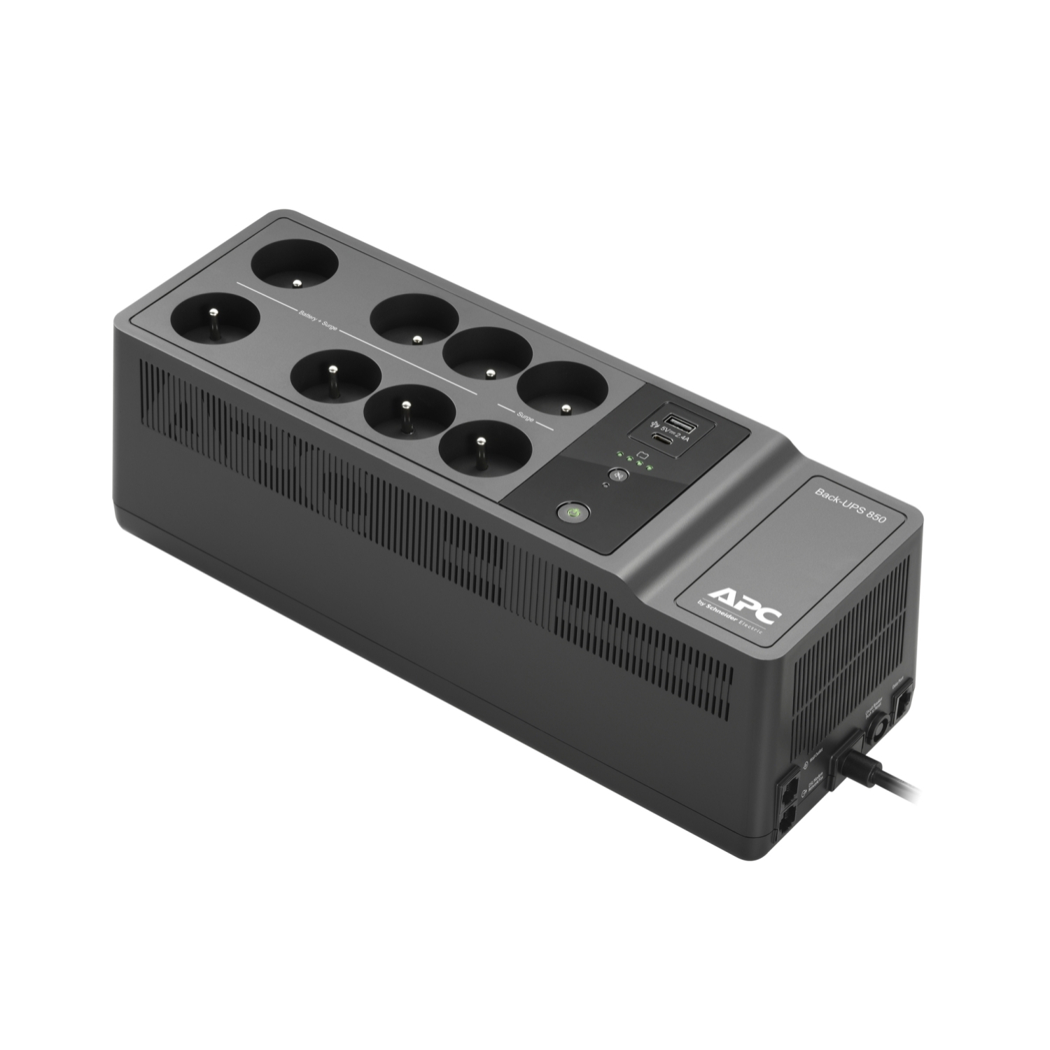 Obrázek APC Back-UPS 850VA (Cyberfort III.), 230V, USB Type-C and A charging ports, BE850G2-FR