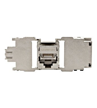 Obrázek Keystone modul RJ45 stíněný, 10 Gb, třída Ea, 4PPoE