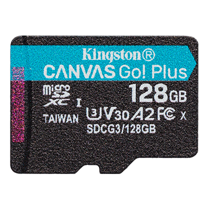 Obrázek Kingston Canvas Go Plus A2/micro SDXC/128GB/170MBps/UHS-I U3 / Class 10