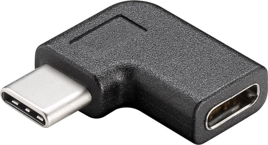 Obrázek PremiumCord USB 3.1 C/male - C/female zahnutý konektor 90°