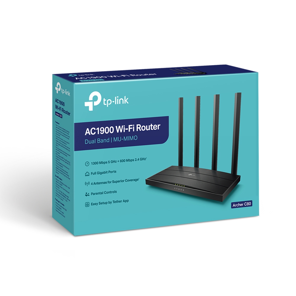 Obrázek TP-Link Archer C80 AC1900 WiFi 5xGb Router