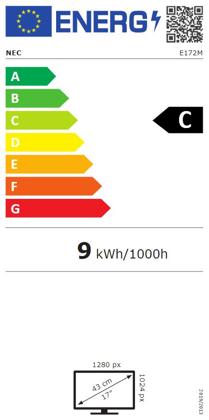 Obrázek 17" LED NEC E172M,1280x1024,TN,250cd,50mm,BK