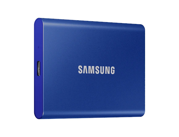 Obrázek Samsung T7/2TB/SSD/Externí/2.5"/Modrá/3R