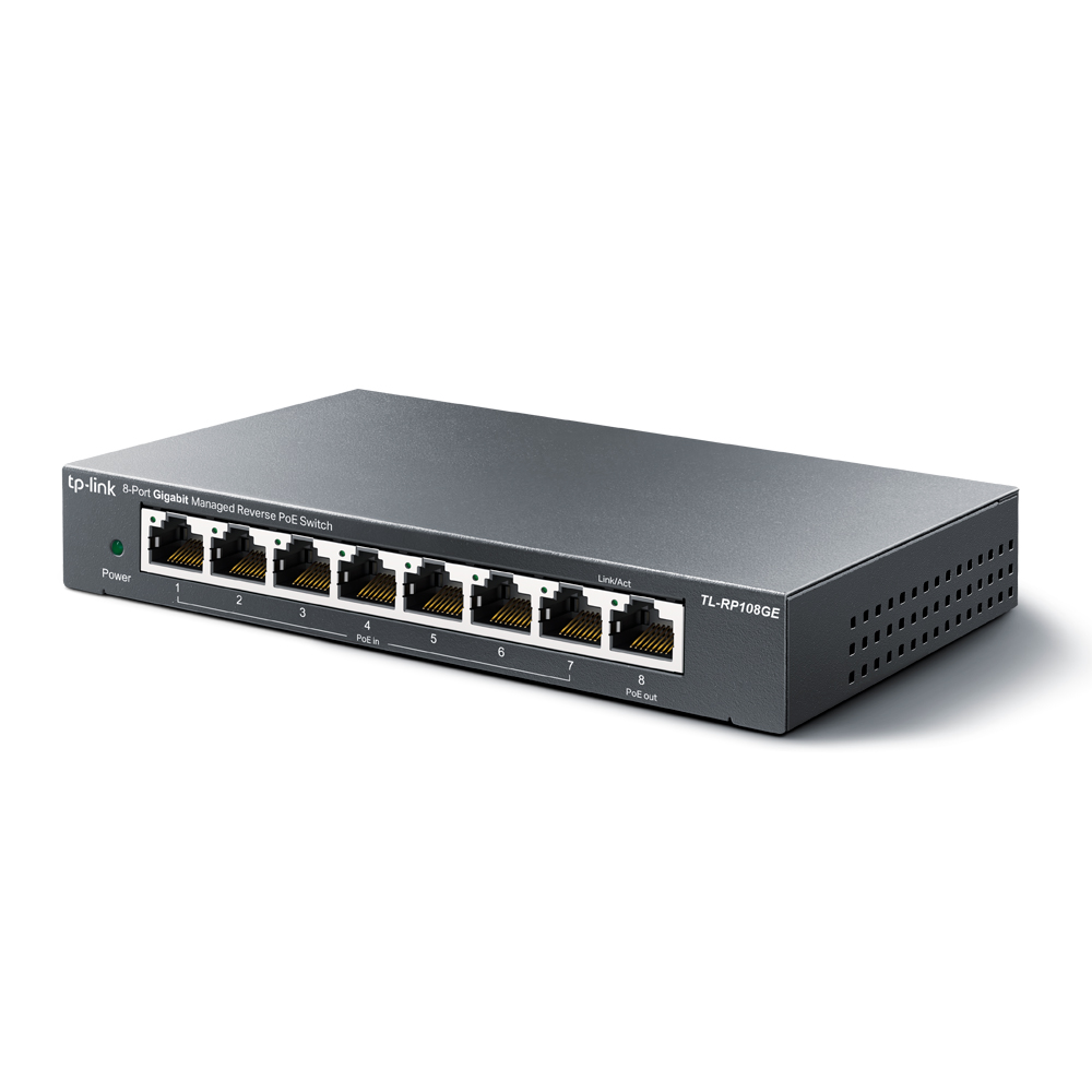 Obrázek TP-Link TL-RP108GE easy smart switch, 7xGb passive POE-in, 1xGb pas.POE-out