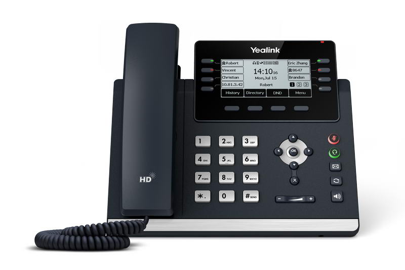 Obrázek Yealink SIP-T43U SIP telefon, PoE, 3,7" 360x160 LCD, 21 prog.tl.,2xUSB, GigE