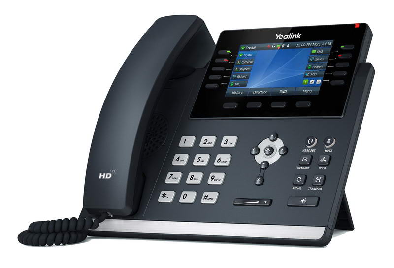 Obrázek Yealink SIP-T46U SIP telefon, PoE, 4,3" 480x272 LCD, 27 prog.tl.,2xUSB, Gig