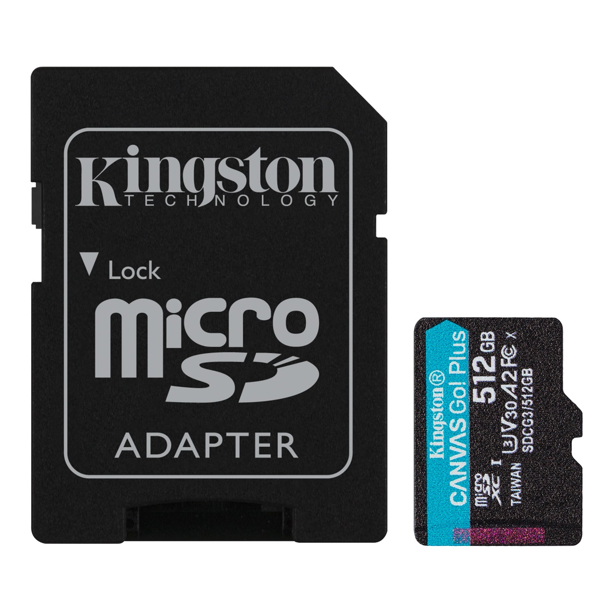 Obrázek Kingston Canvas Go Plus A2/micro SDXC/512GB/170MBps/UHS-I U3 / Class 10/+ Adaptér