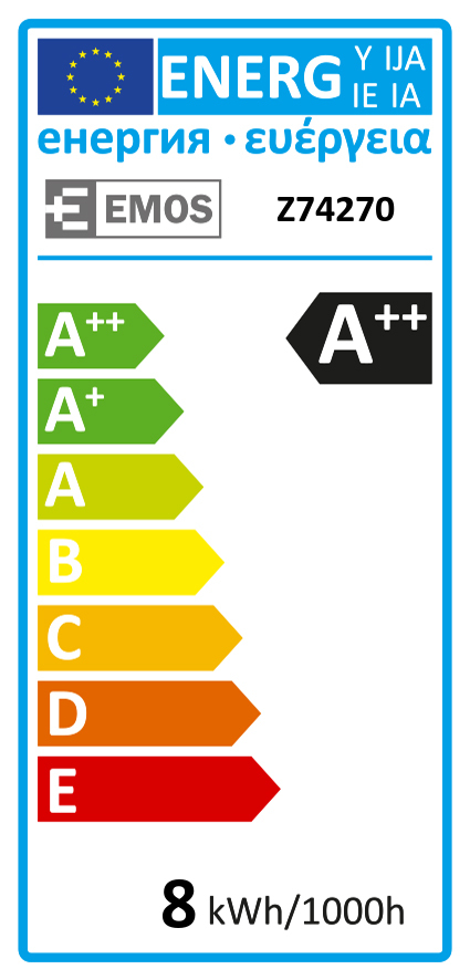Obrázek EMOS LED ŽÁROVKA FIALEMENT A60 8W(75W) 1060lm E27 WW A++