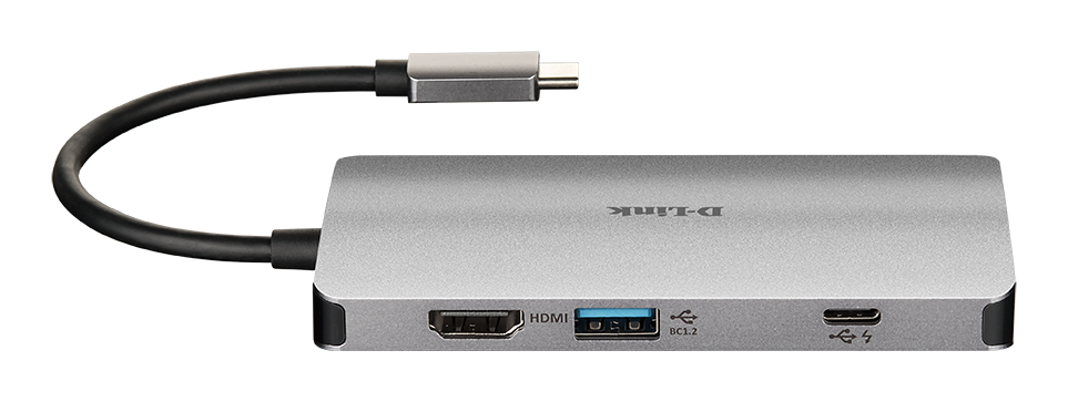 Obrázek D-Link 8-in-1 USB-C Hub with HDMI/Ethernet/Card Reader/Power Delivery