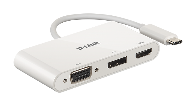 D-Link 3-in-1 USB-C to HDMI/VGA/DisplayPort Adapter