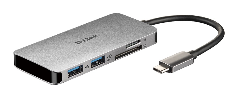 D-Link 6-in-1 USB-C Hub with HDMI/Card Reader/Power Delivery