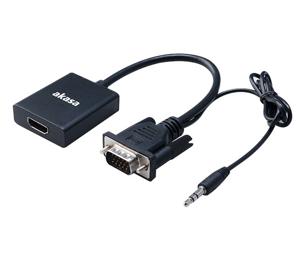 Obrázek AKASA - VGA na HDMI s audio kabelem