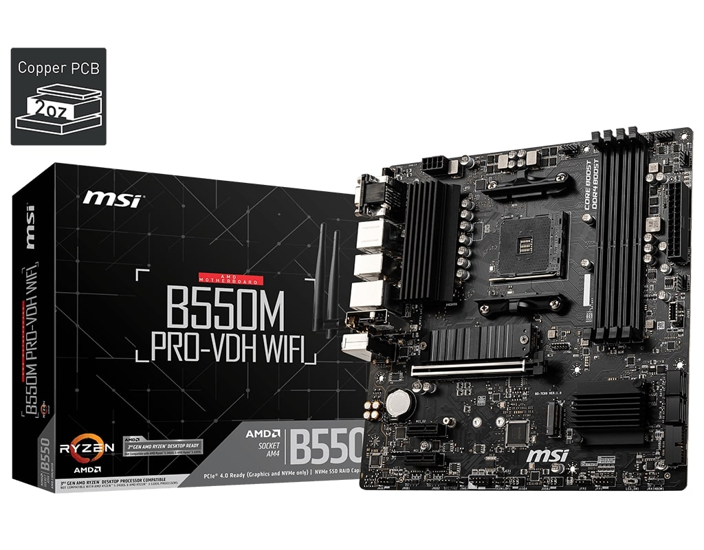 Obrázek MSI B550M PRO-VDH WIFI/AM4/mATX