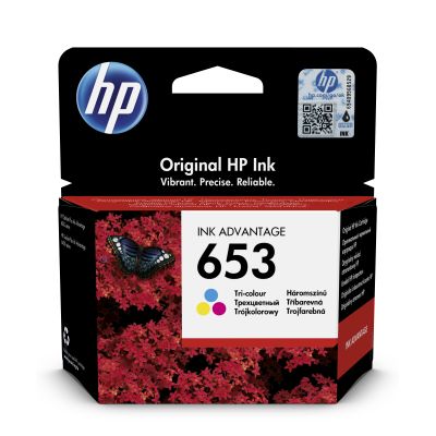 Obrázek HP 653 tříbarevná inkoustová náplň (3YM74AE)