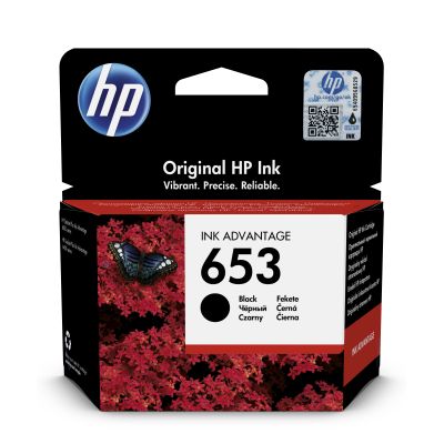 Obrázek HP 653 černá inkoustová náplň (3YM75AE)
