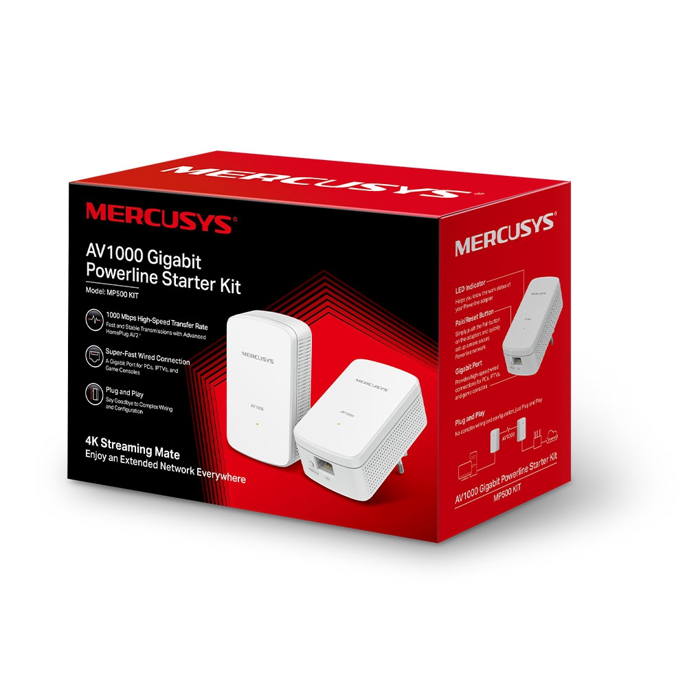 Obrázek Mercusys MP500 KIT AV1000 Gb Powerline Starter Kit