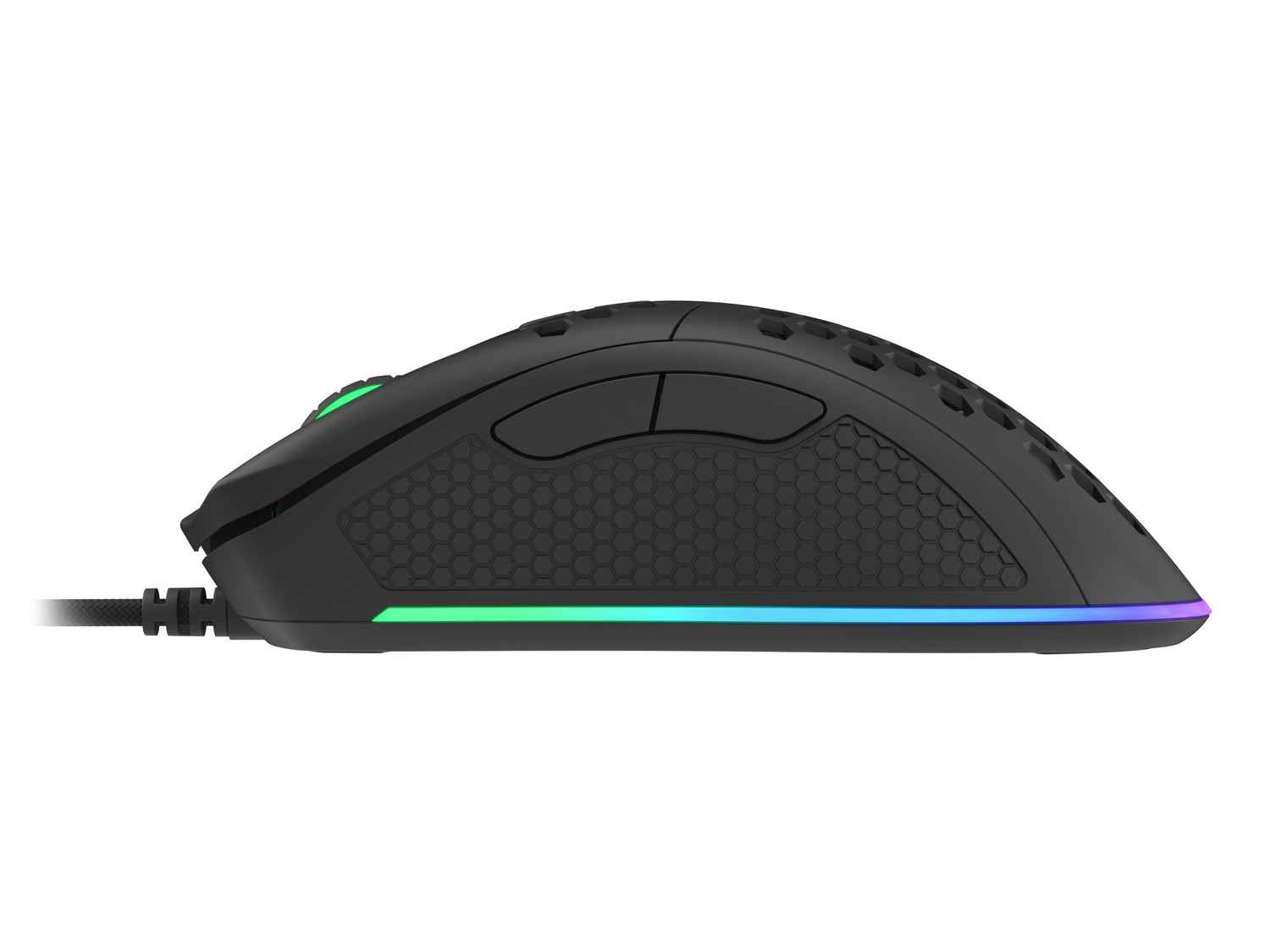 Obrázek Genesis herní optická myš KRYPTON 550/RGB/8000 DPI/Herní/Optická/Pro praváky/Drátová USB/Černá