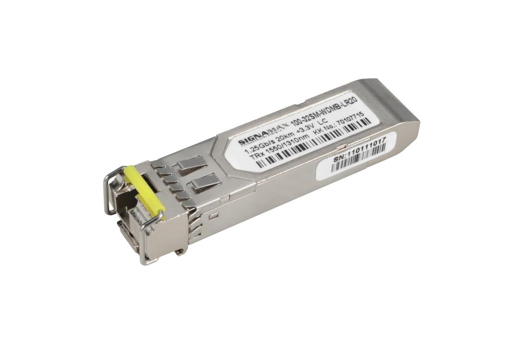 Signamax 100-32WDMB-LR20 1G SFP optický WDM modul SM 1550nm LC, 20km, DDM - Cisco komp.