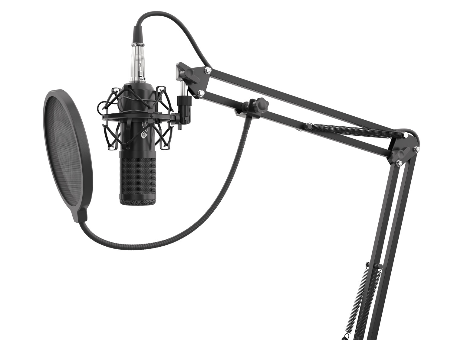Obrázek Streamovací mikrofon Genesis Radium 300,XLR, kardioidní polarizace, ohybné rameno, pop-filter