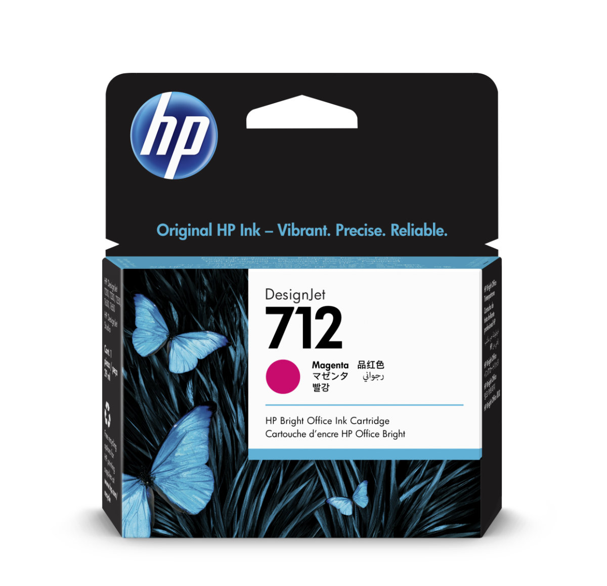 Obrázek HP 712 Inkoustová náplň purpurová (29ml), 3ED68A