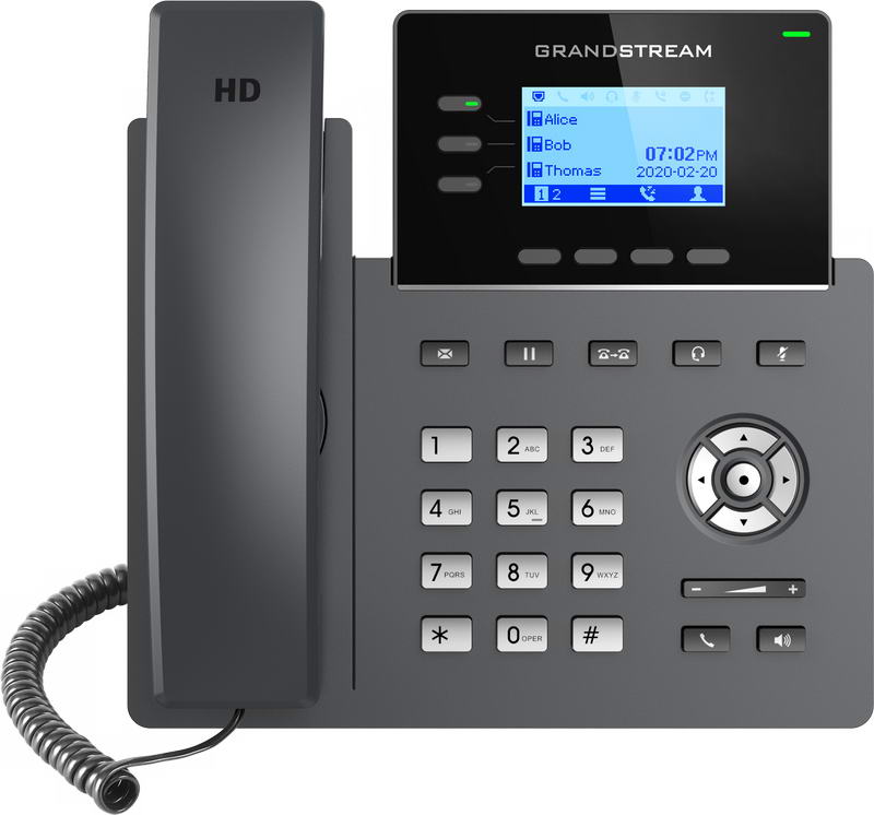 Obrázek Grandstream GRP2603 SIP telefon, 2,48" LCD podsv. displej, 6 SIP účty, 2x1Gbit port