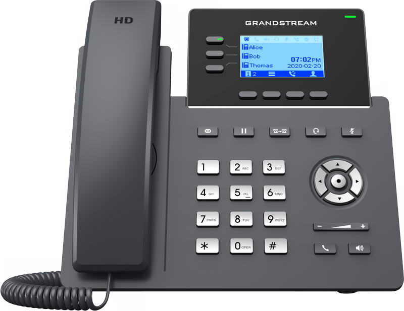 Obrázek Grandstream GRP2603 SIP telefon, 2,48" LCD podsv. displej, 6 SIP účty, 2x1Gbit port