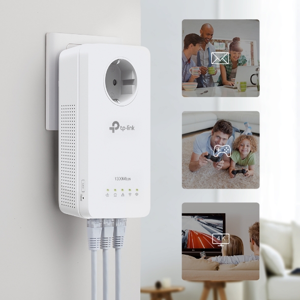 Obrázek TP-Link TL-WPA8631P KIT AV1300 Gb průchozí AC1200 Powerline WiFi kit (2ks)