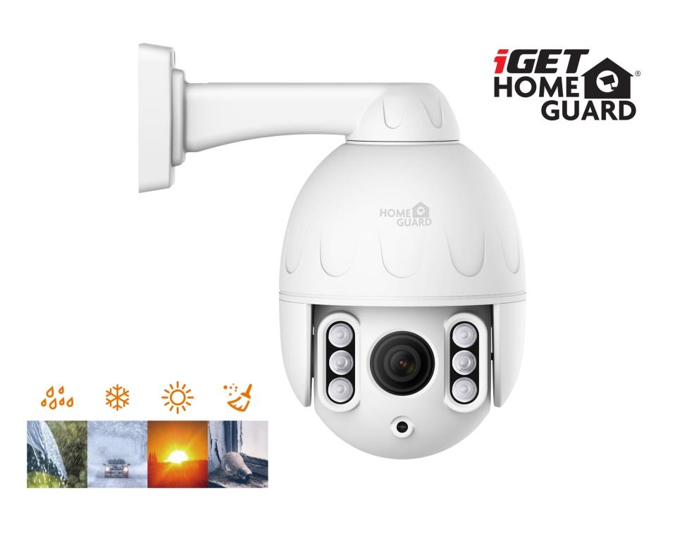 Obrázek iGET HGWOB853 - WiFi venkovní rotační IP FullHD 1080p kamera, IP66, mikrofon + repro., LAN, CZ app