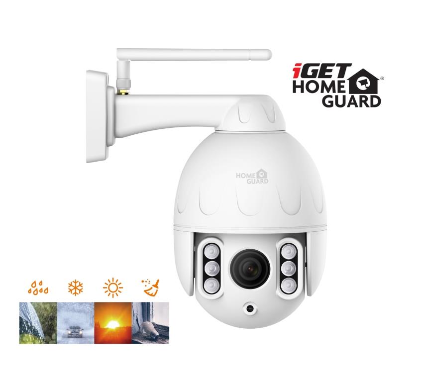 Obrázek iGET HGWOB853 - WiFi venkovní rotační IP FullHD 1080p kamera, IP66, mikrofon + repro., LAN, CZ app